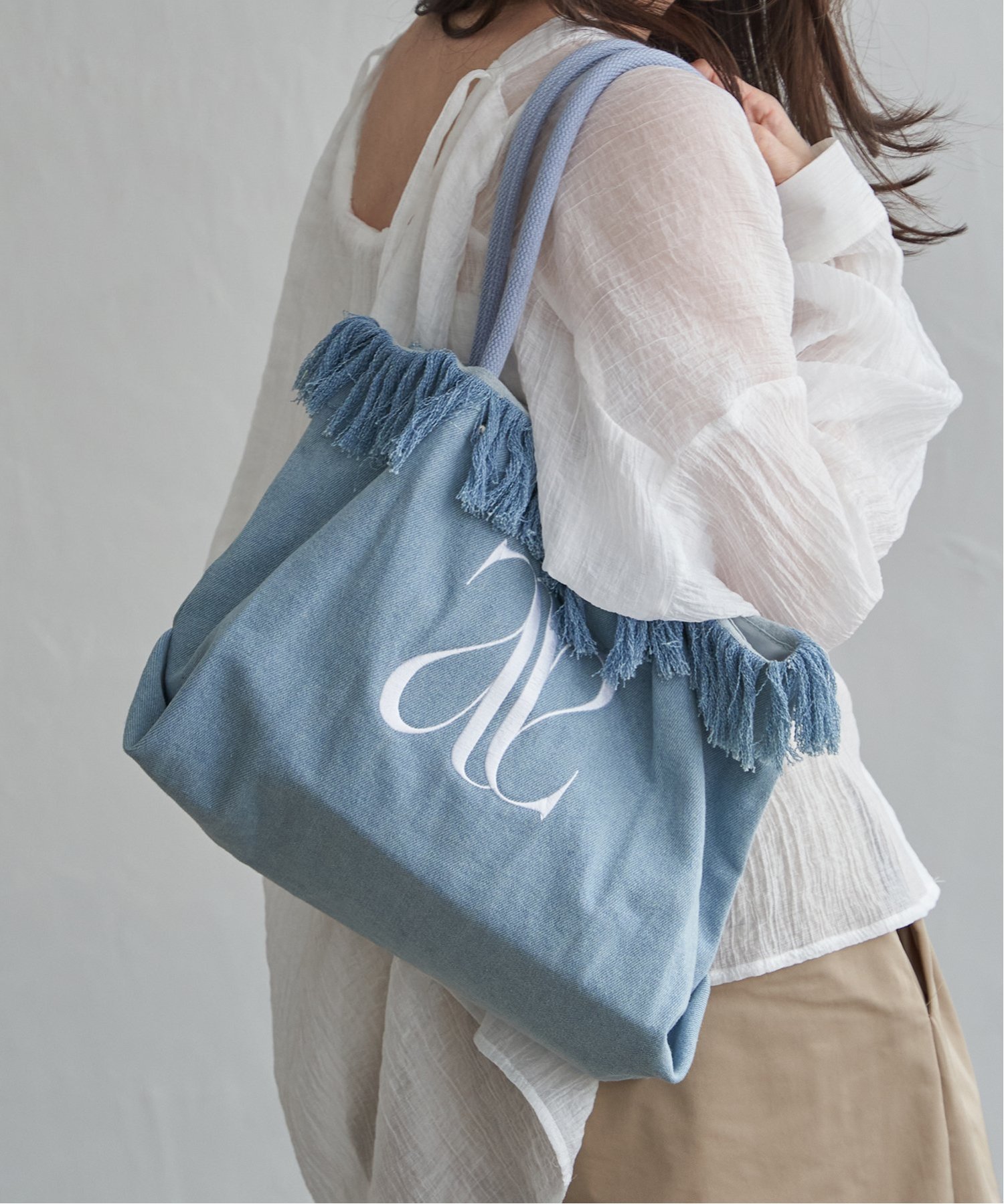 VENCE share style Ladys パナマトートバッグ ヴァンス エクスチェンジ バッグ その他のバッグ ブルー ブラック ホワイト