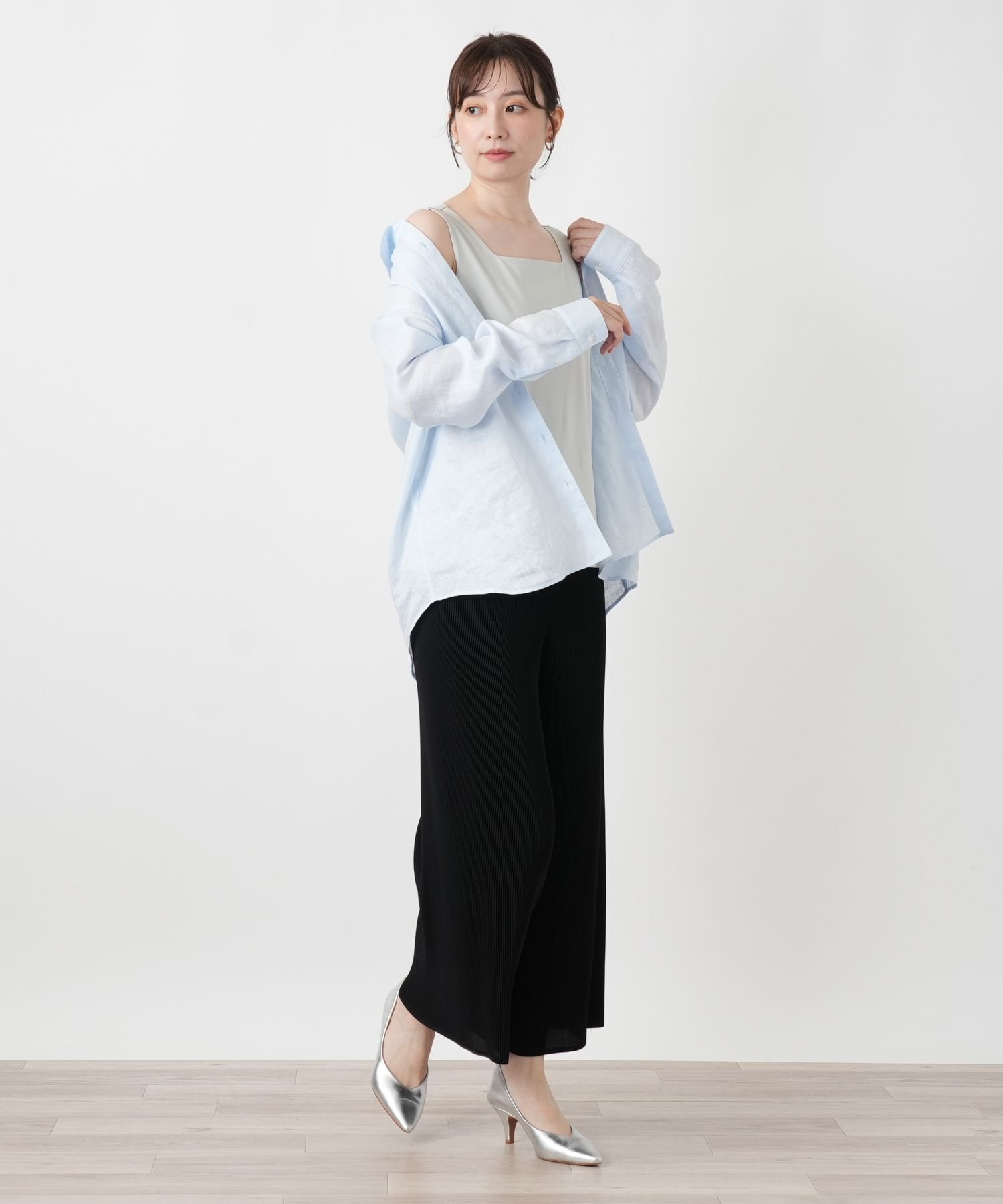 【SALE／19%OFF】Leilian プリーツワイドパンツ【Leilian WHITE LABEL】 レリアン ...