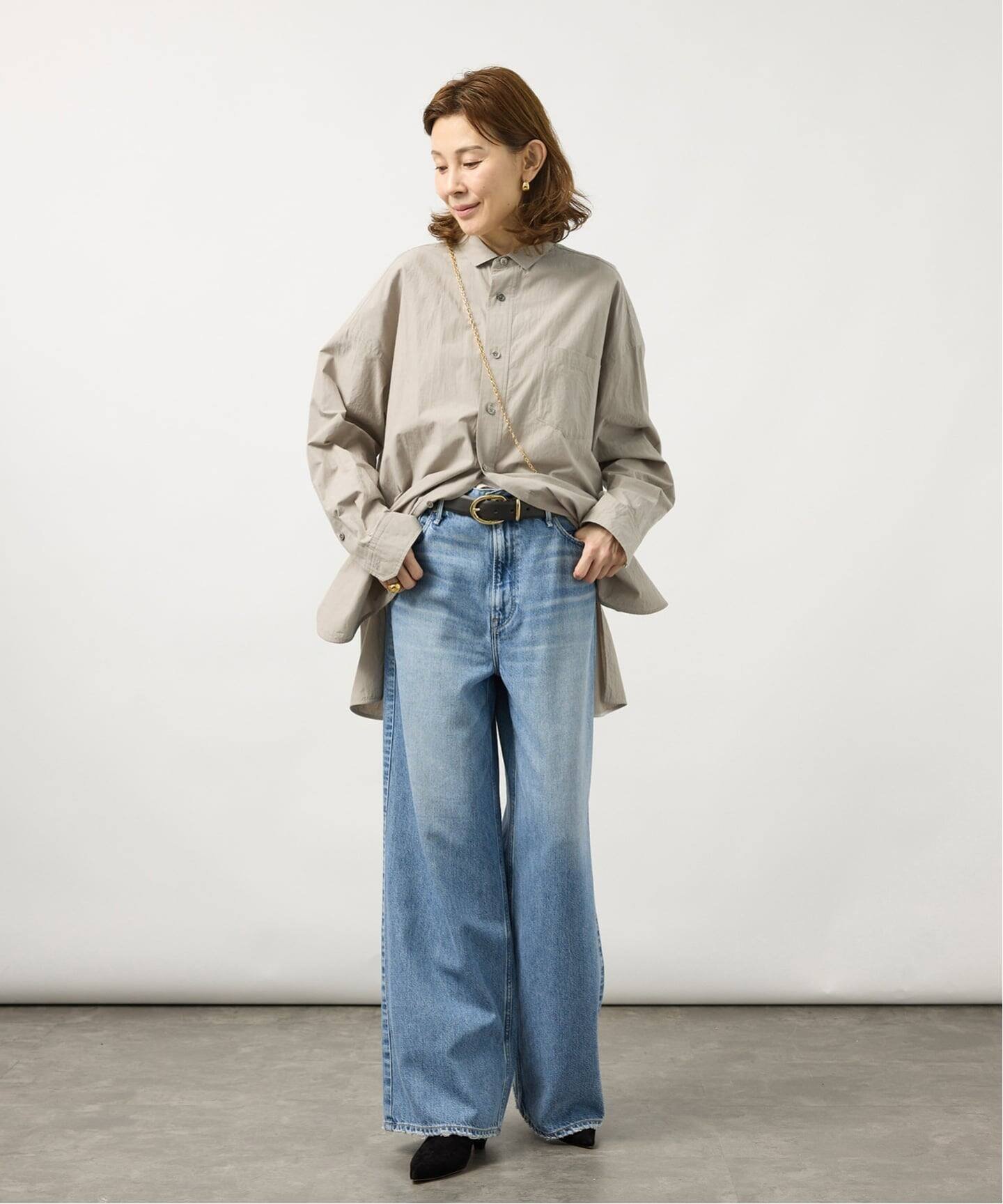 VERMEIL par iena 《予約》TICCA ティッカ スクエアハイネックシャツ UNI 263401112 ヴェルメイユ パー イエナ トップス シャツ・ブラウス ベージュ