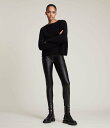 ALLSAINTS (W)CORA LEATHER LEGGING オールセインツ 靴下・レッグウェア レギンス・スパッツ ブラック【送料無料】