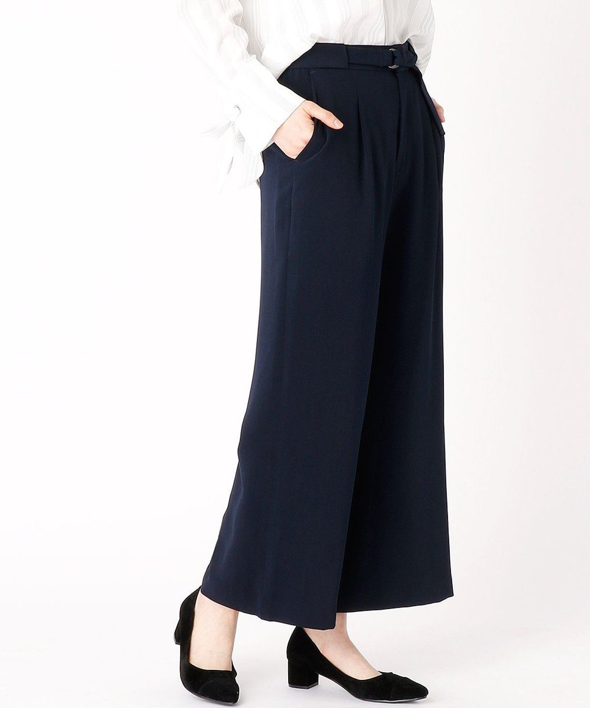 【SALE／70%OFF】COMME CA MODELS ワイドパンツ コムサイズム パンツ その他のパンツ ネイビー グレーのサムネイル