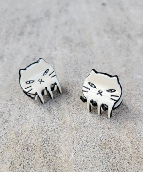 Rora モダンキャット ミニクリップ セット ローラ ヘアアクセサリー バレッタ・ヘアクリップ・ヘアピン ホワイト ブラウン ネイビー ピンク ブラック パープル イエロー ブルーのサムネイル