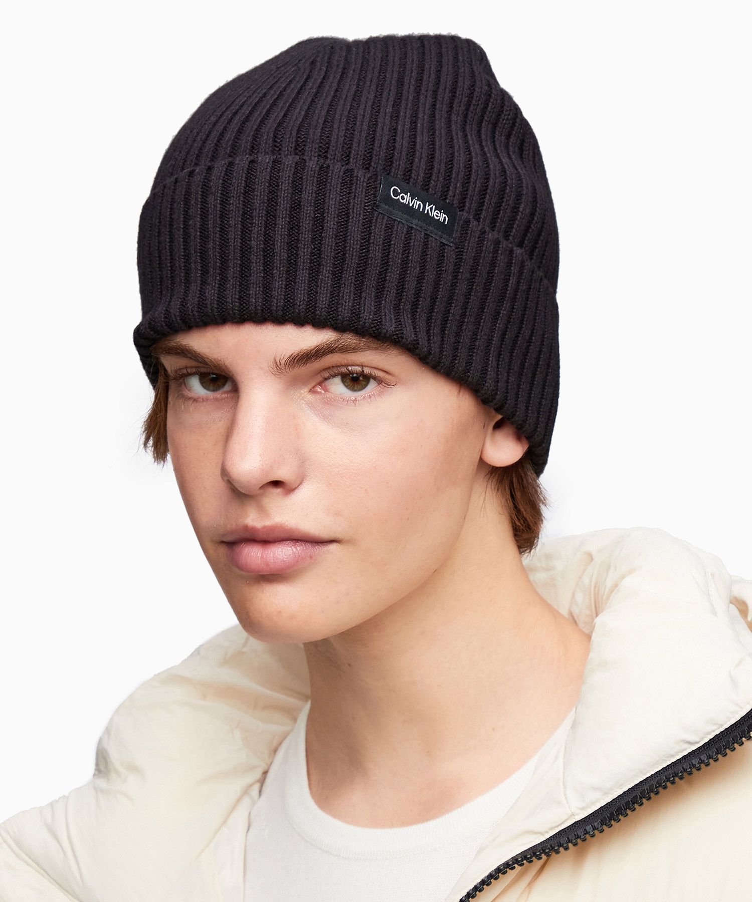 CALVIN KLEIN (M)【公式ショップ】 カルバンクライン クラシックコットンリブ ビーニー キャップ Calvin Klein K510982 カルバン・クライン 帽子 ニット帽・ビーニー ブラック ネイビー グリーン グレー【送料無料】のサムネイル