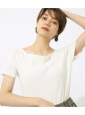 【SALE/50%OFF】AZUL by moussy 5分袖カットリブボートネックプルオーバー アズールバイマウジー カットソー【RBA_S】【RBA_E】