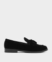 CHARLES & KEITH ベルベットボウ ローファー チャールズアンドキース シューズ・靴 ローファー ブルー【送料無料】