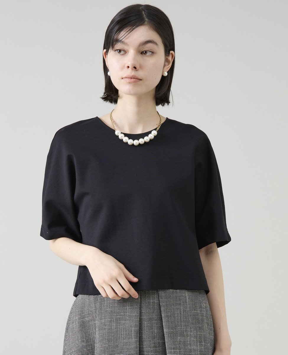 【SALE／50%OFF】TIARA ボクシーショートトップス ティアラ トップス カットソー・Tシャツ ブラック【..