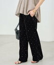 IENA 《予約》COUTURE D'ADAM/クチュールドアダム Glitter PT ベロアイージーパンツ 221 イエナ パンツ その他のパンツ ブラック...