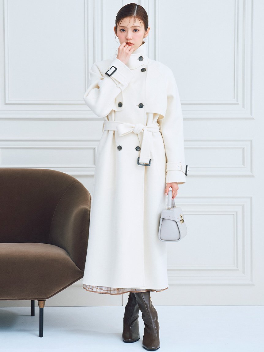 CELFORD ウール混ロングトレンチコート セルフォード ジャケット・アウター その他のジャケット・アウター【送料無料】のサムネイル