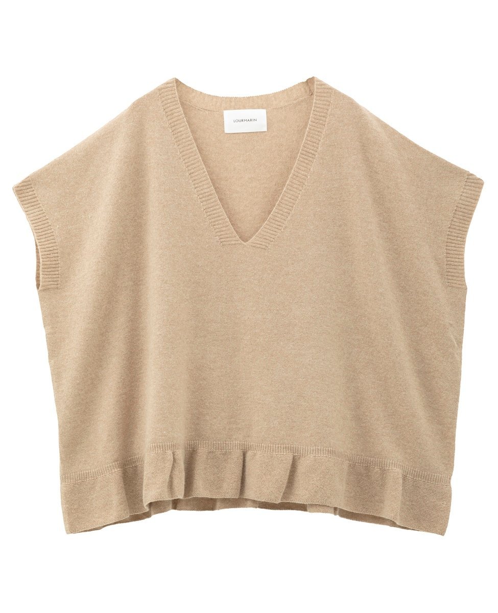 LOGEMENT DE CLAIRE 【LOURMARIN】裾フリルVネックジレ メルローズクレール ...