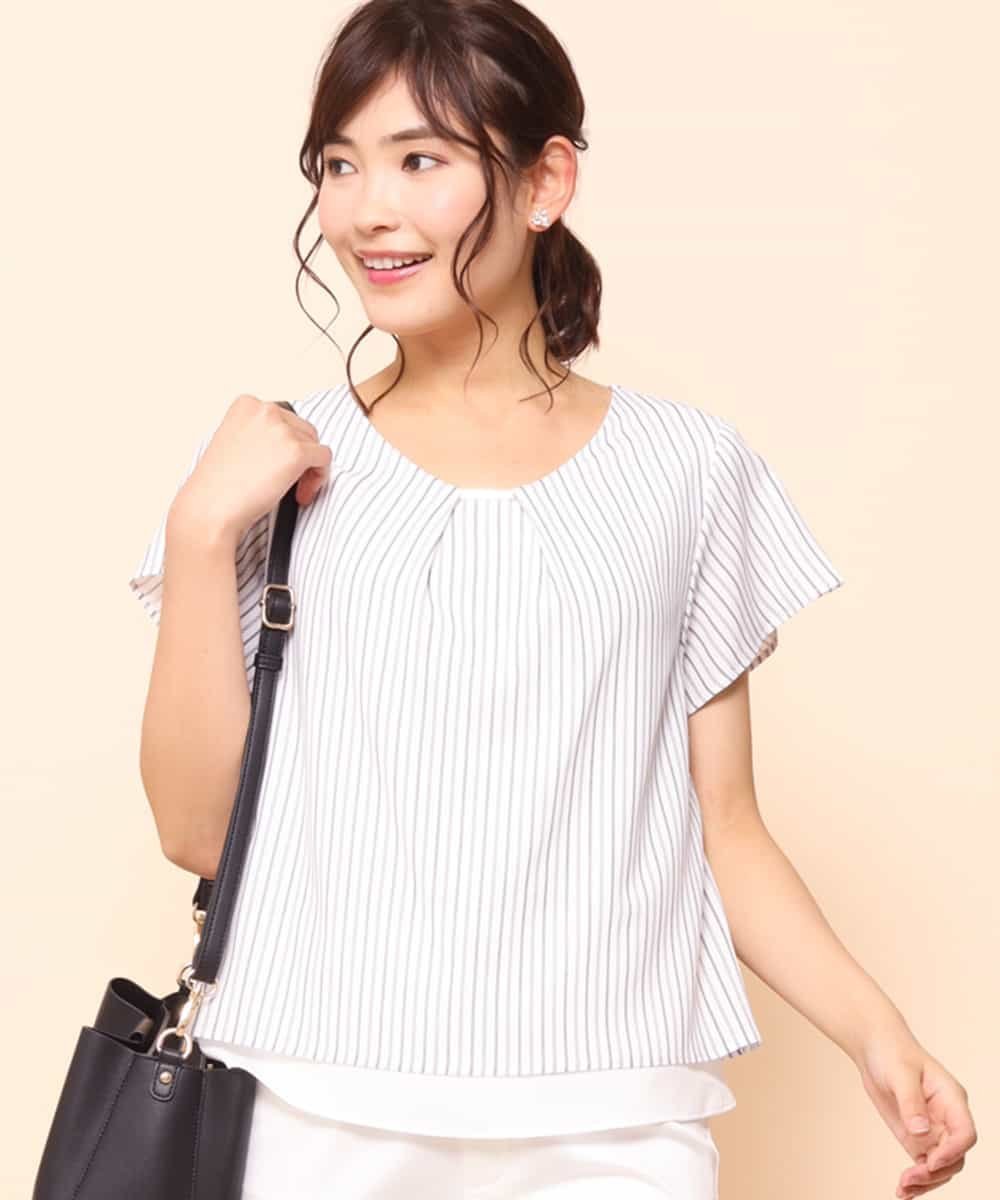 【SALE／40%OFF】a.v.v メタルチャーム付きブラウス[WEB限定サイズ] アー・ヴェ・ヴェ トップス カットソー・Tシャツ ホワイトのサムネイル