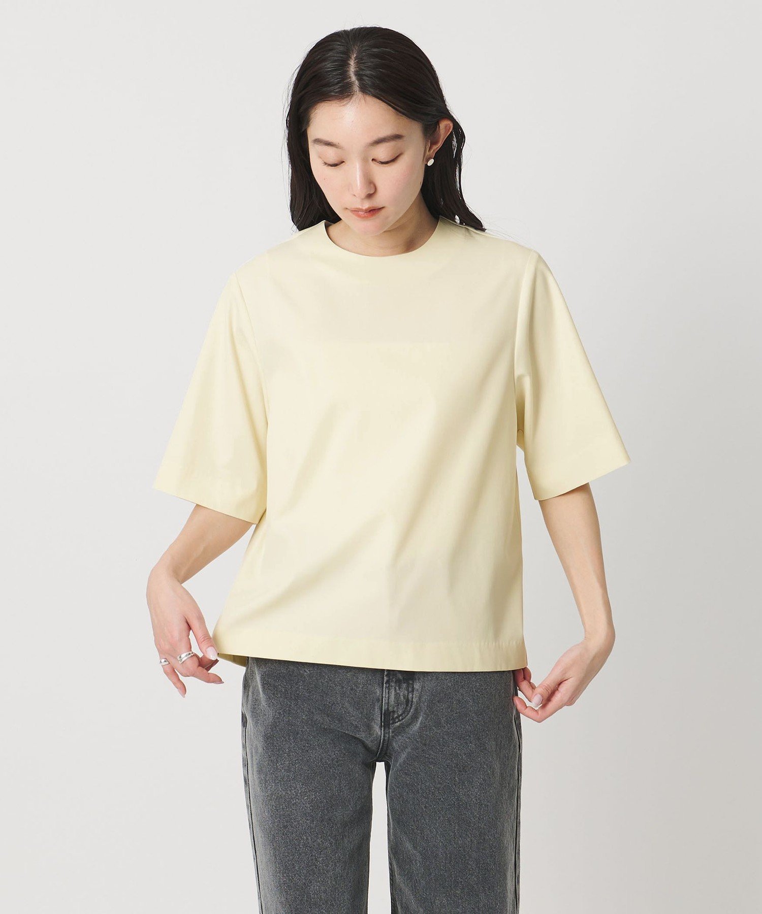 MARW UNITED ARROWS ＜MARW UNITED ARROWS＞ショートスリーブ Tブラウス 撥水 ビューティー＆ユース　ユナイテッドアローズ トップス シャツ・ブラウス ホワイト ブラック ネイビー【送料無料】 stylife-15634733 Rakuten Fashion サンプル画像3