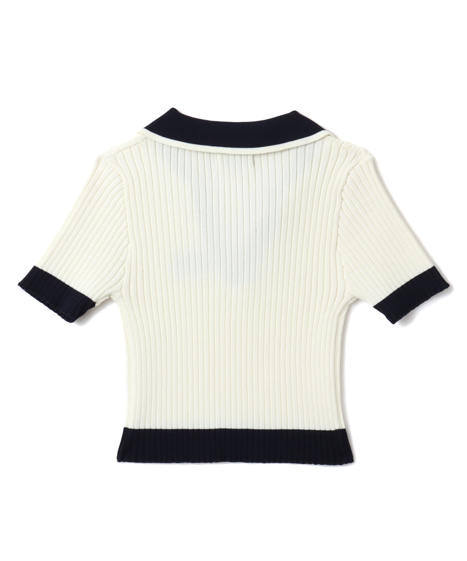 atmos pink atmos pink Cheer Rib Knit Polo Shirt WHITE アトモス トップス ニット ホワイト
