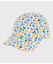 【SALE／30%OFF】PETIT BATEAU フラワープリントキャップ プチバトー 帽子 キャップ ホワイト【送料無料】
