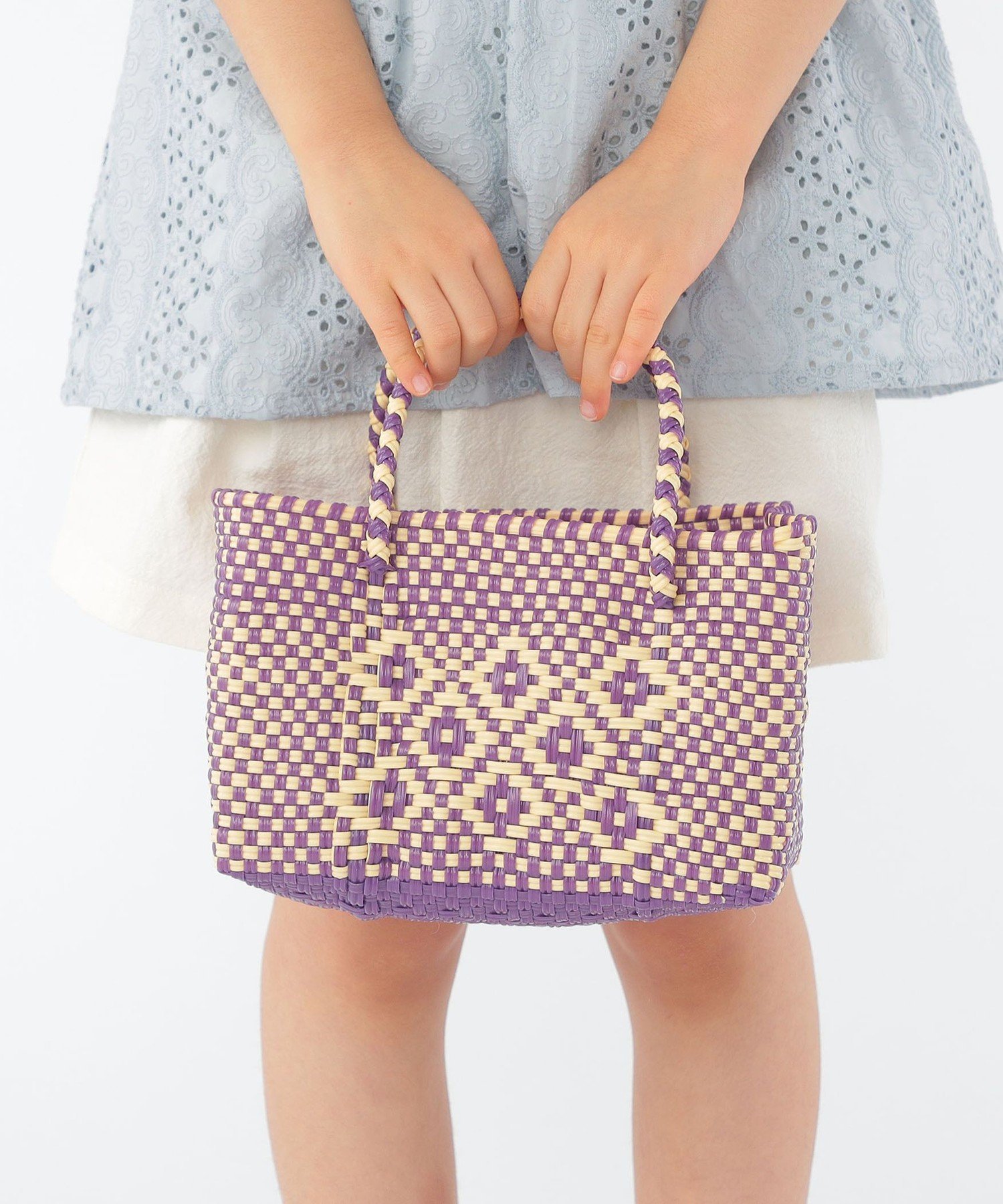 SHIPS KIDS Diminutivo:MINI BOLSA(SS) シップス バッグ かごバッグ パープル ブラック ベージュ ピンク オレンジ ブルー