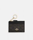 【SALE/62%OFF】COACH OUTLET 【公式】ミニ スキニー ID ケース・シグネチャー キャンバス コーチ アウトレット 財布・ポーチ・ケース パスケース・定期入れ ブラック【送料無料】