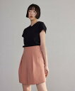 EMMEL REFINES <EMMEL REFINES>EM Wクロス ハイウエスト タック ショートパンツ ユナイテッドアローズ グリーンレーベルリラクシン...