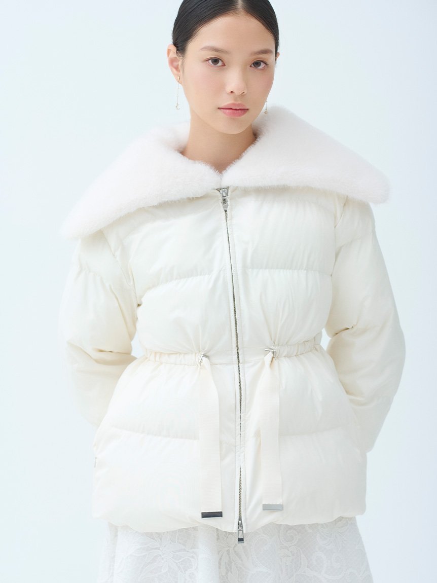 CELFORD 【撥水加工】ファー襟付きキルティングショートコート セルフォード ジャケット・アウター その他のジャケット・アウター ブラック【送料無料】のサムネイル