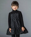 【SALE/50%OFF】BeBe Petits Pois Vert リブ+ジャガードスカラップワンピース(95~150cm) ベベ オンライン ストア ワンピ...