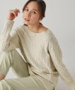 【SALE/50%OFF】COUP DE CHANCE 【洗える】前後2WAYロング丈ニットトップス クード シャンス トップス ニット ピンク ブラック ブルー【送料無料】(4)