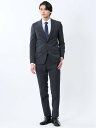 TAKA-Q ストレッチウォッシャブル スリムフィット 2ボタン2ピーススーツ ストライプ紺 【25SS】 メンズ セットアップ ジャケット ビジネス カジュア...