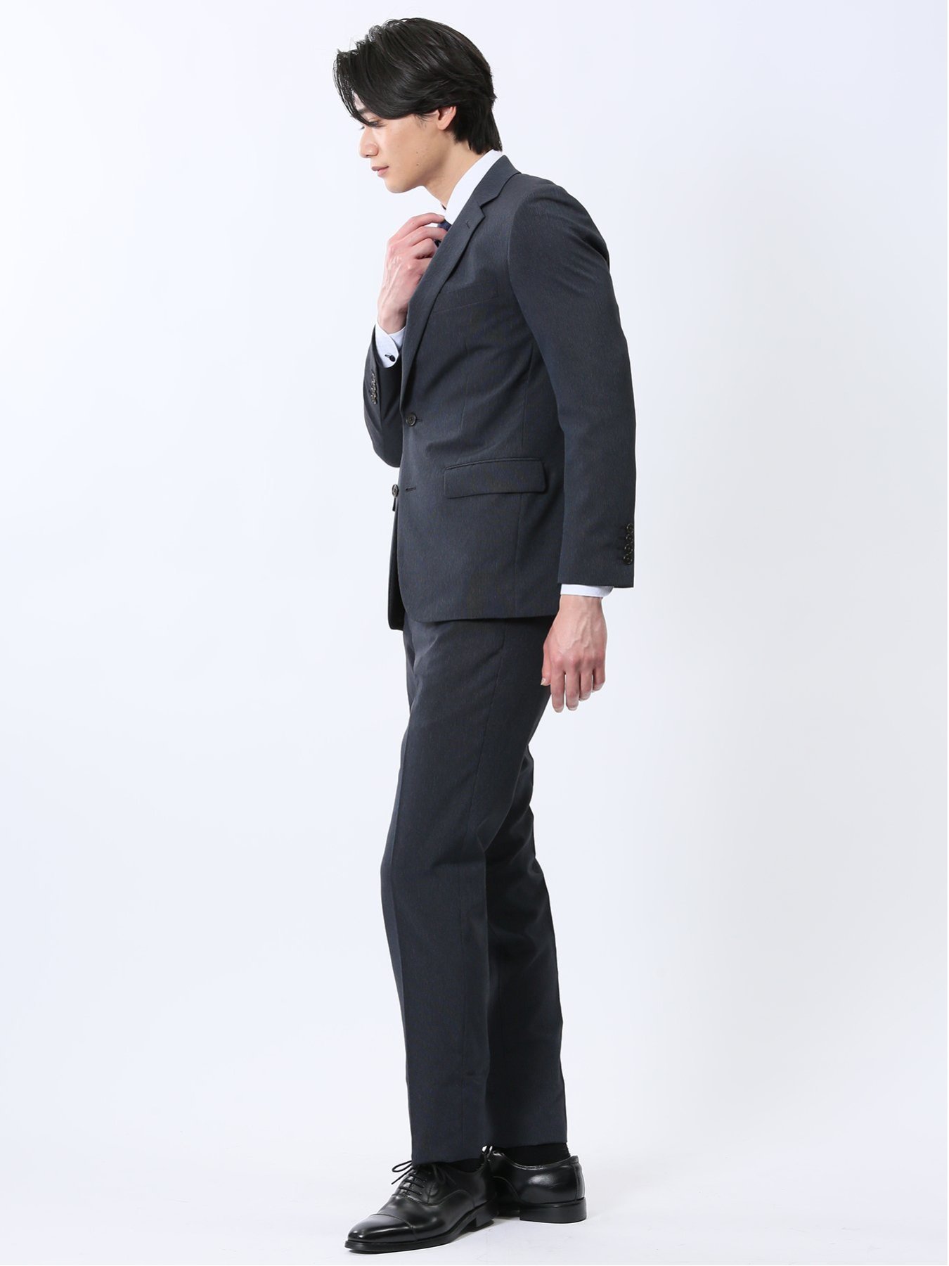 【SALE／30%OFF】TAKA-Q ストレッチウォッシャブル スリムフィット 2ボタン2ピーススーツ ストライプ紺 タカキュー スーツ・フォーマル セットアップスーツ ネイビー【送料無料】