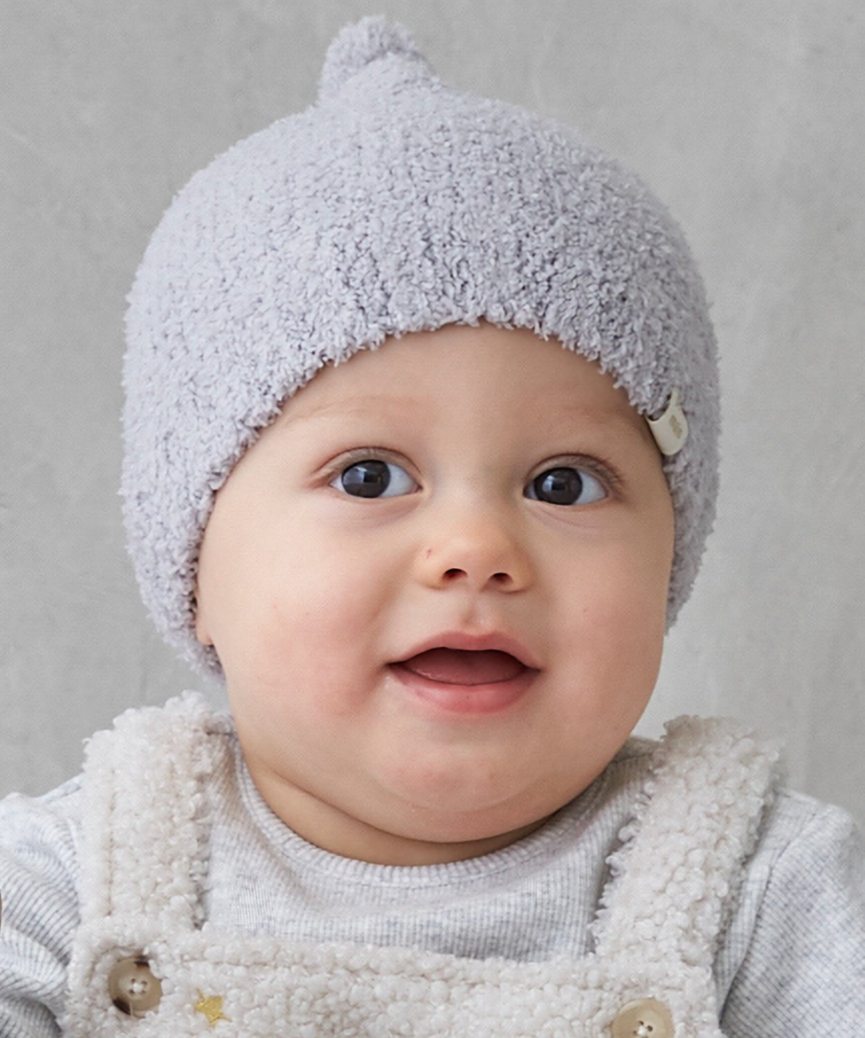 petit main とんがりマシュマロビーニー ナルミヤオンライン マタニティウェア・ベビー用品 その他のベビーグッズ ピンク ホワイト グレー