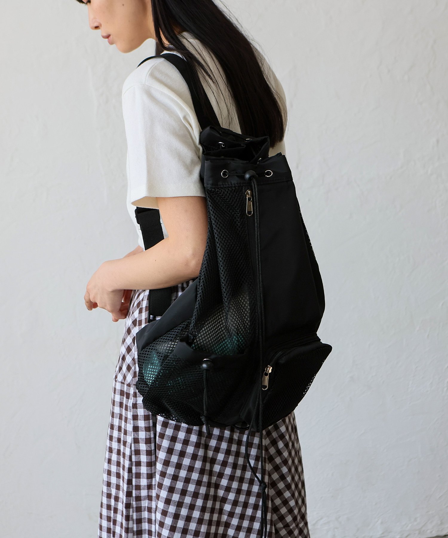 【SALE／37%OFF】aroco メッシュナイロンバッグ ナップサック おしゃれ レディース...