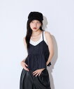 JEANASIS SET UP対応/バックリボンギャザーキャミ ジーナシス トップス その他のトップス ブラック ホワイト ネイビー【送料無料】