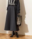 JOURNAL STANDARD L'ESSAGE 《予約》ウールボンディングフレアスカート ジャーナルスタンダード レサージュ スカート ロング・マキシスカート グレー ブラック【送料無料】