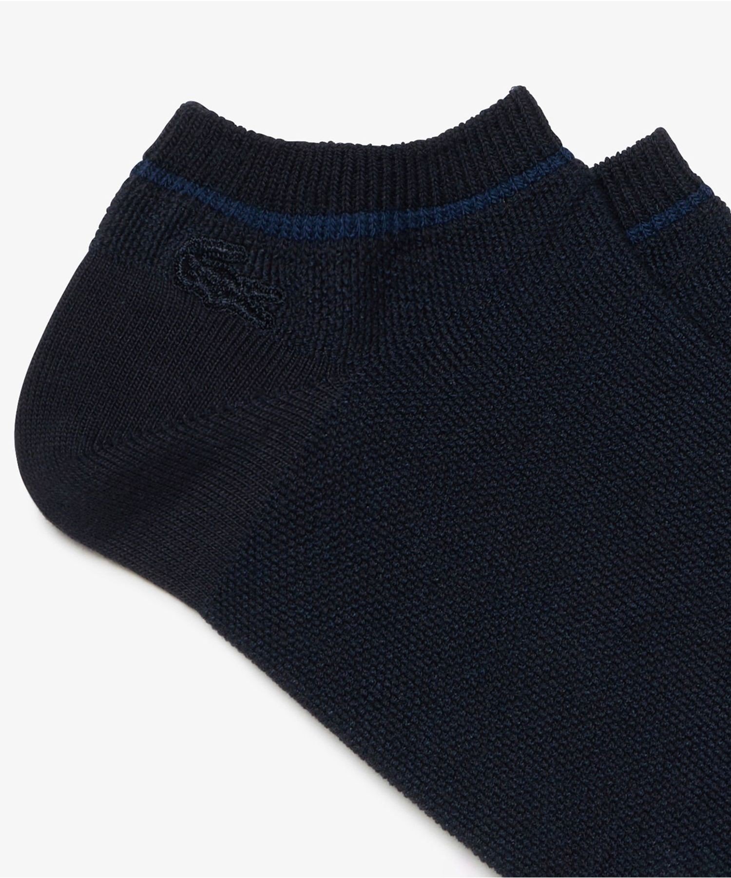 LACOSTE 同色ワニロゴショートソックス ラコステ 靴下・レッグウェア 靴下 ネイビー グレー