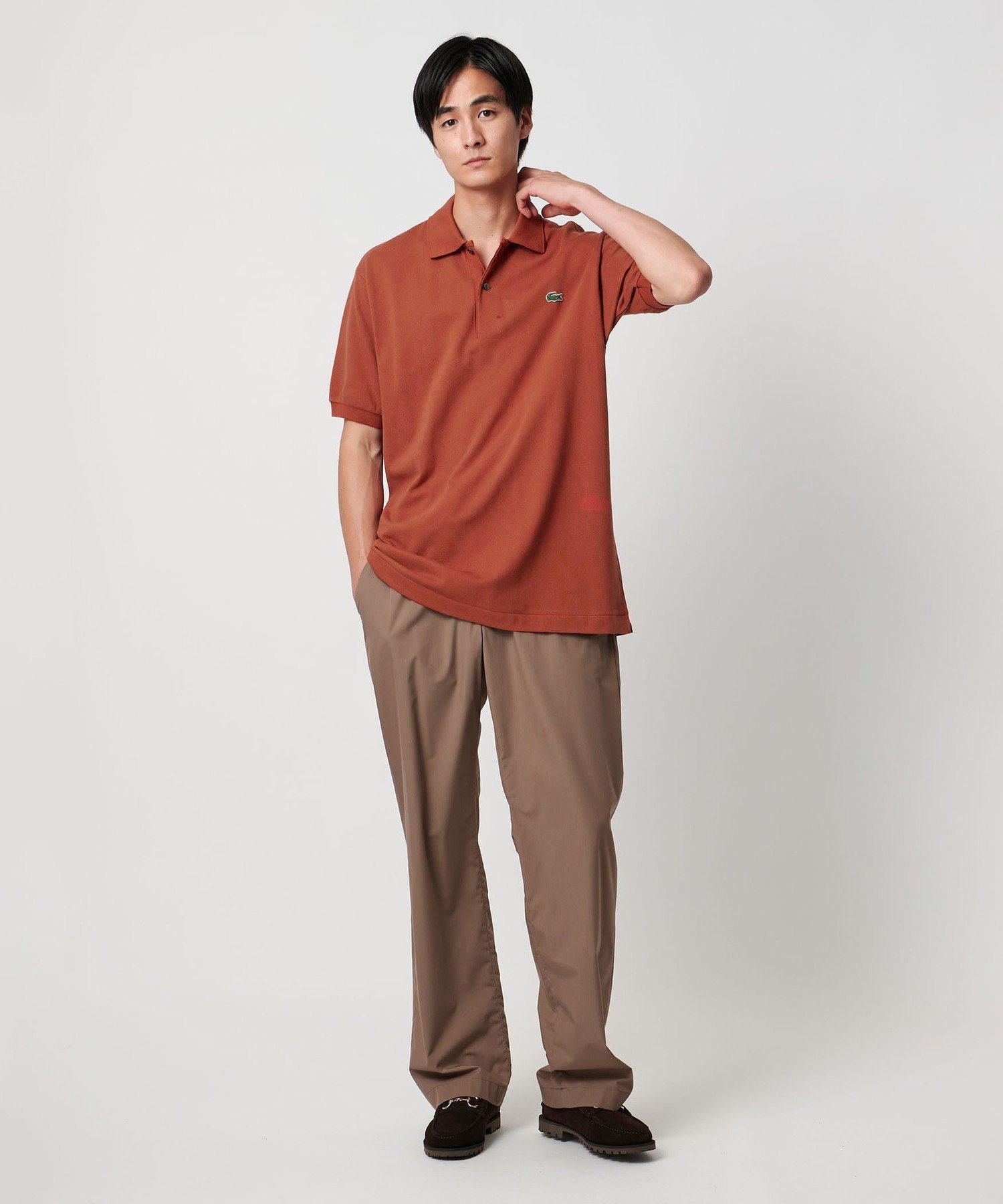 【SALE／30%OFF】UNITED ARROWS 【別注】＜LACOSTE＞ ピケ スキッパー ポロシャツ ユナイテッドアローズ アウトレット トップス ポロシャツ ブラック【送料無料】