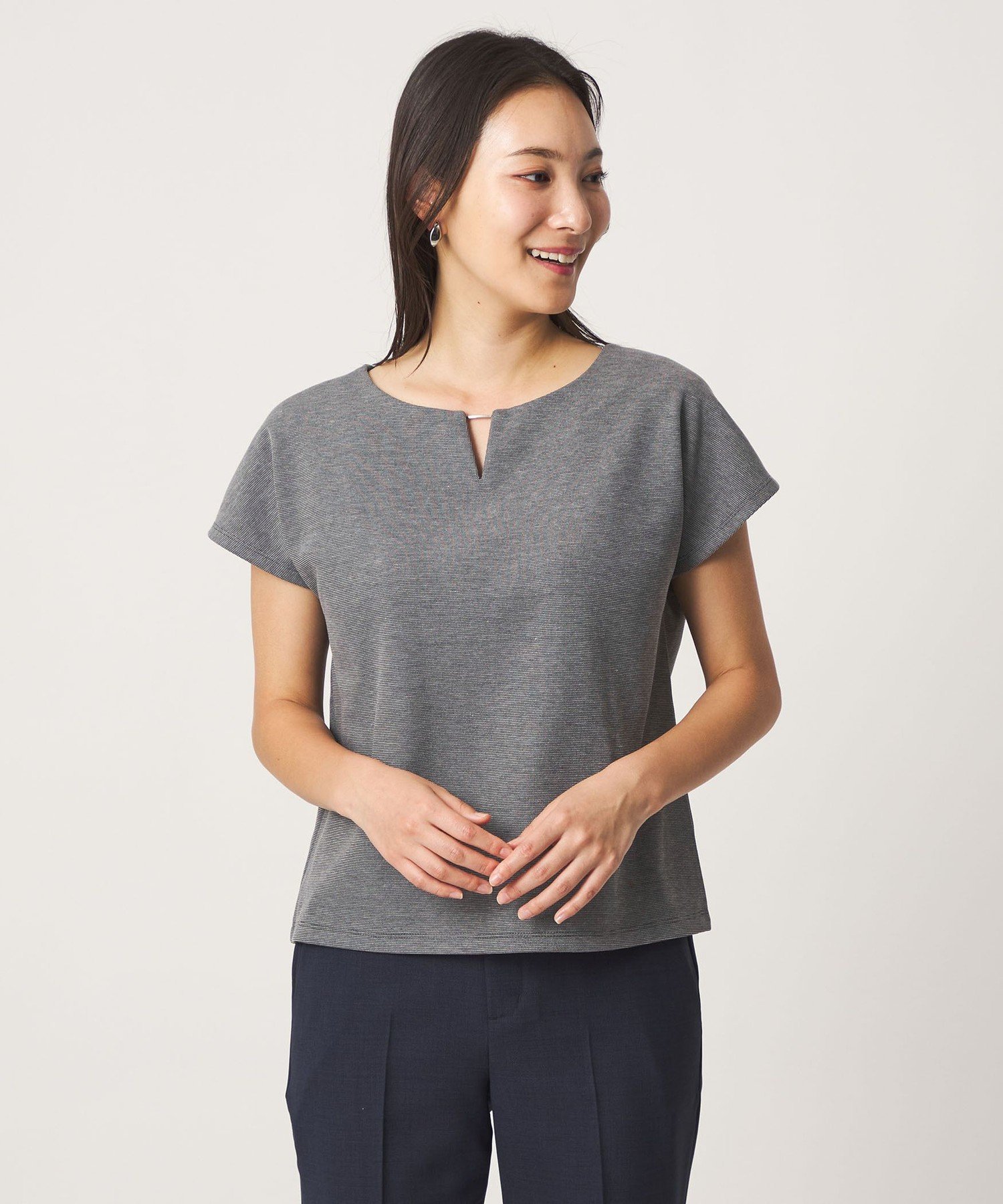 Other - a day in the life サーフニット メタルパーツプルオーバー ＜A DAY IN THE LIFE＞ ユナイテッドアローズ アウトレット トップス カットソー・Tシャツ ネイビー ホワイト グレー