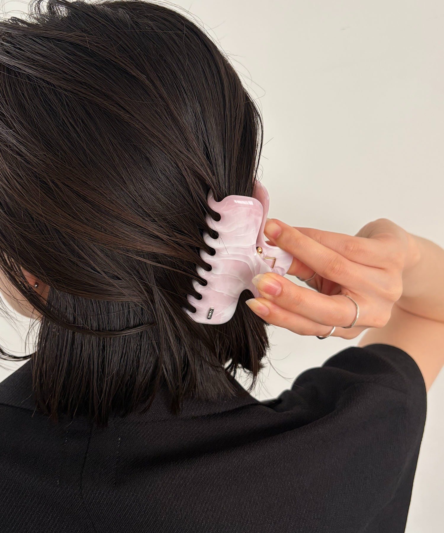 CAPRICIEUX LE'MAGE ＜GOLDY/ゴールディ＞マーブルバンス カプリシュ　レマージュ ヘアアクセサリー カチューシャ・ヘアバンド ピンク ブラック