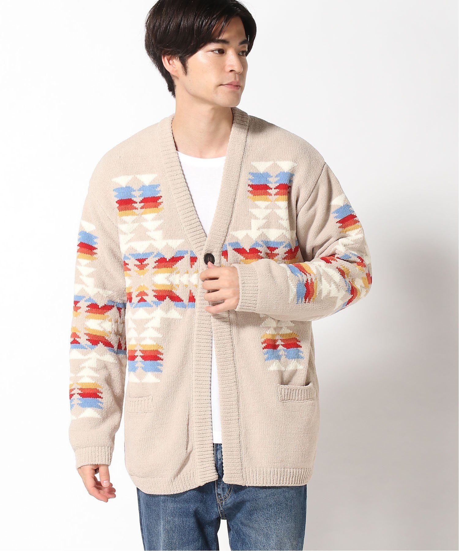 【SALE／49%OFF】ANTIBAL ANTIBAL/(M)モール7GGカーディガン フララニハワイ トップス カーディガン ベージュ ブラック グリーン ネイビー ホワイト【送料無料】のサムネイル