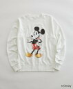 【SALE／40%OFF】ADAM ET ROPE' HOMME 【Disney100】別注ロングスリーブスウェット / ミッキーマウス&ミニーマウス / 白雪姫 / ユニセックス アダムエロペ トップス スウェット・トレーナー ホワイト【送料無料】