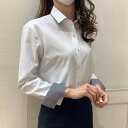 BRICK HOUSE by Tokyo Shirts  形態安定 ワイドカラー 長袖レディースシャツ トーキョーシャツ スーツ・フォーマル Yシャツ・カッターシャツ ホワイト