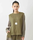 【SALE/30%OFF】HIROKO BIS 配色ステッチドッキングデザインプルオーバー /洗える ヒロコ ビス トップス カットソー・Tシャツ カーキグリーン ブラック【送料無料】(4)