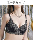 Maquigeriec 背中すっきり つつまれ美乳ブラ ヴィオレ柄 マルコ インナー・ルームウェア ブラジャー ブラック レッド【送料無料】