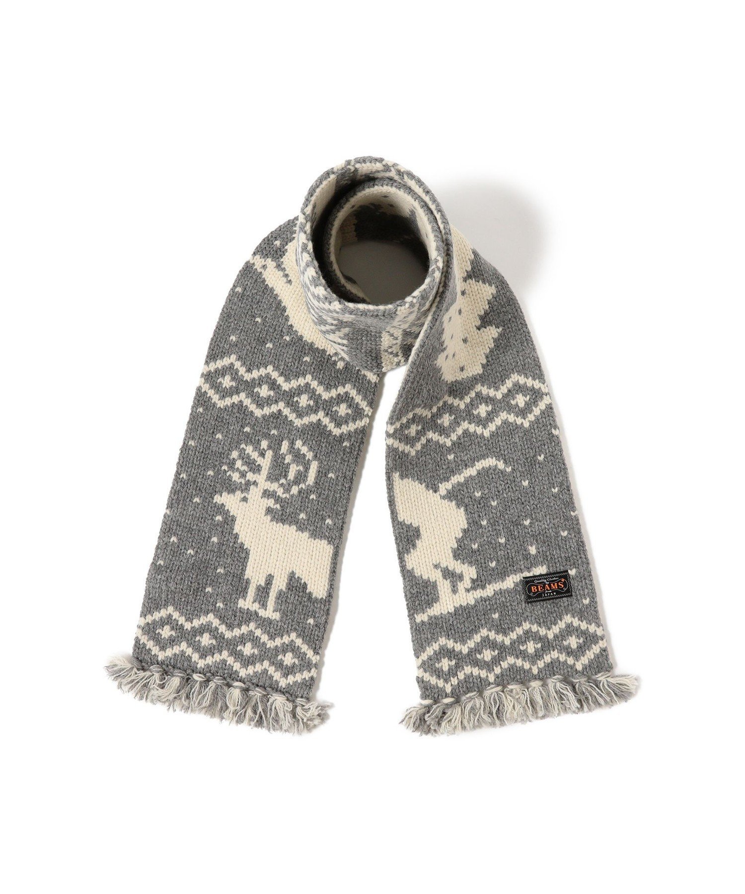 【SALE/30%OFF】BEAMS PLUS 【1/16新規値下げ】Muffler Jacquard Nordic Pattern ビームス メン ファッション雑貨 マフラー・ストール・ネックウォーマー ブラウン ベージュ【送料無料】