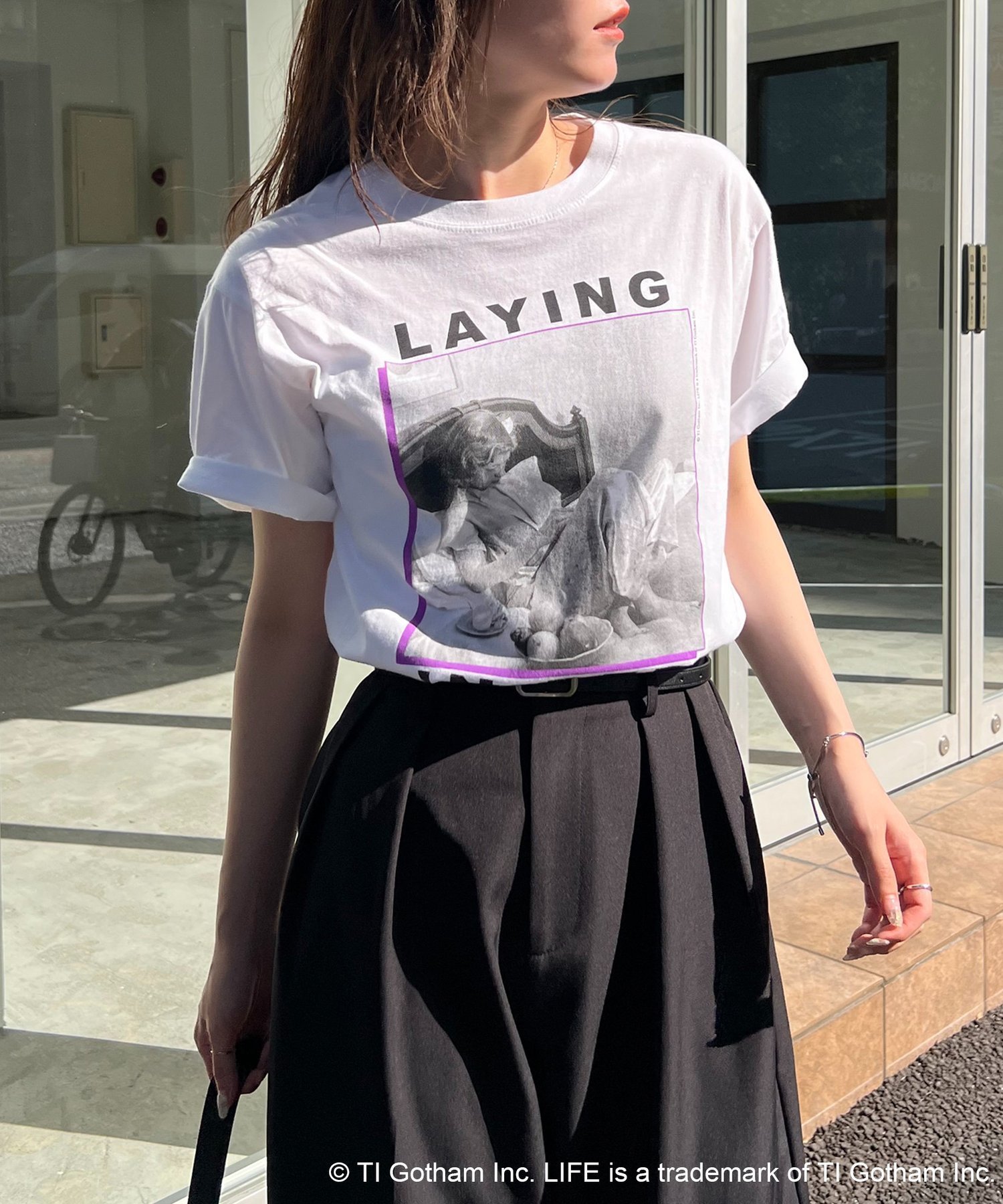 CAPRICIEUX LE'MAGE ＜GOOD ROCK SPEED＞INBED PHOTO Tシャツ カプリシュ　レマージュ トップス カットソー・Tシャツ ホワイト【送料無料】のサムネイル