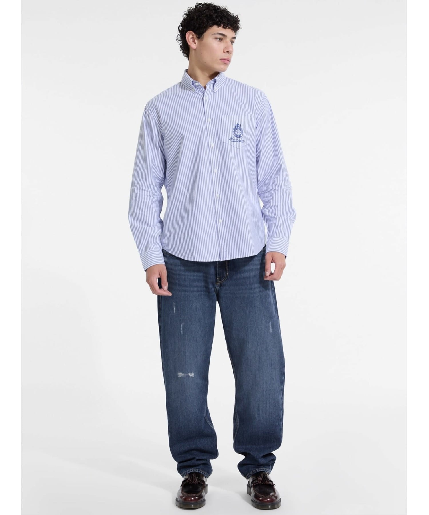 【SALE／50%OFF】GUESS JEANS GUESS JEANS 長袖シャツ (M)Pocket Shirt ゲス トップス シャツ・ブラウス ブルー【送料無料】