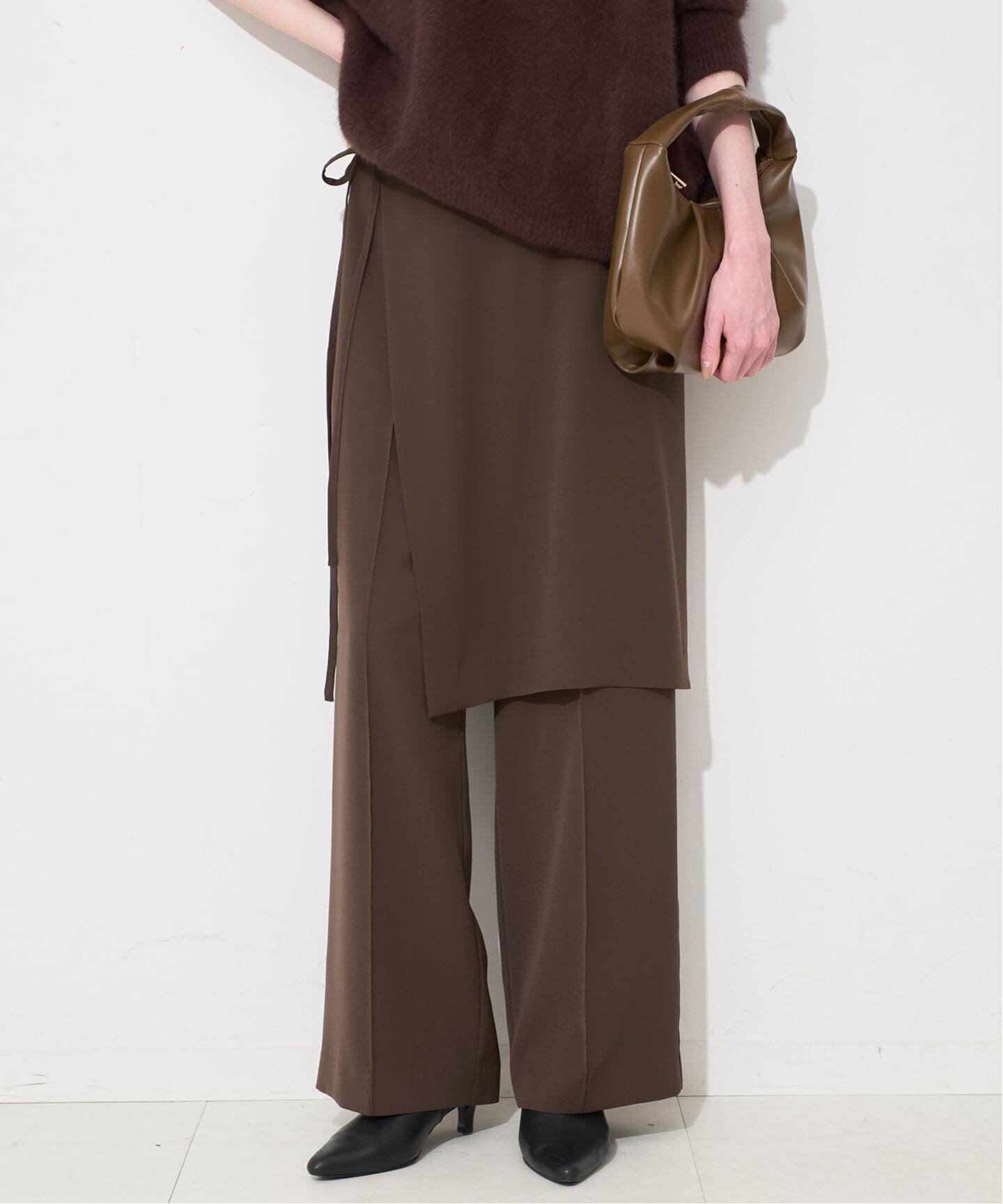 SLOBE IENA 《予約》レイヤードパンツ スローブ イエナ パンツ その他のパンツ ブラウン【送料無料】のサムネイル