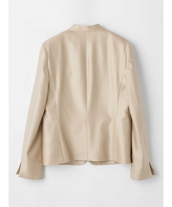WOMEN 【セットアップ対応】WOOL SILK スタンドカラージャケット アクアスキュータム ジャケット・アウター テーラードジャケット・ブレザー ベージュ
