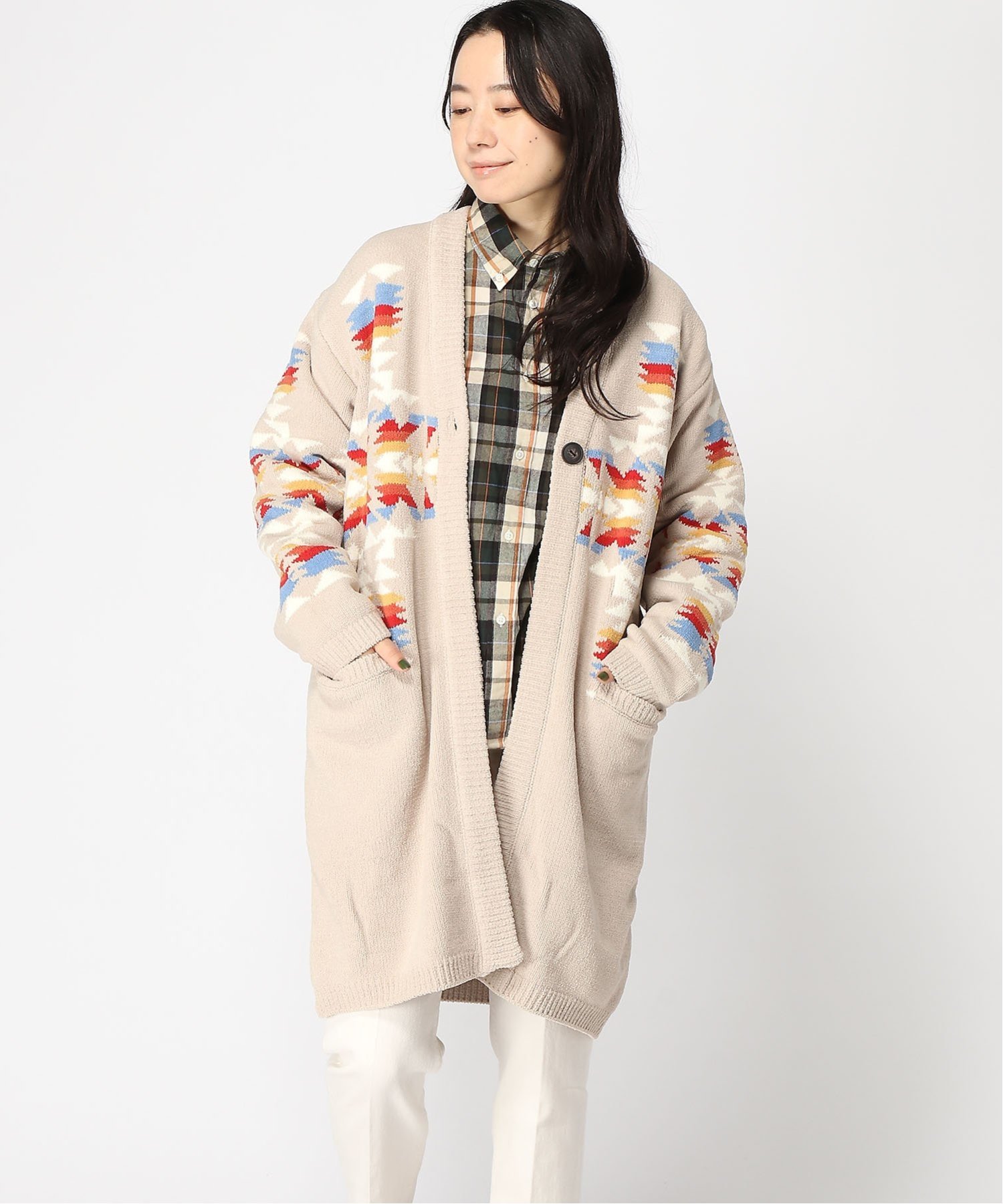 【SALE／40%OFF】ANTIBAL ANTIBAL/(W)モール7GGカーディガン フララニハワイ トップス カーディガン ベージュ ブラック グリーン ブルー ホワイト【送料無料】のサムネイル