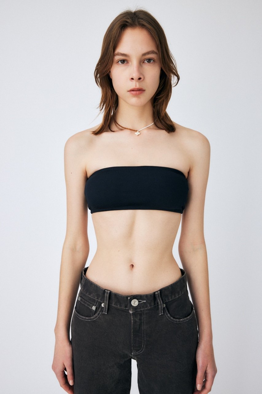 MOUSSY TUBE BRA マウジー トップス ベアトップ ブラック ホワイト【送料無料】