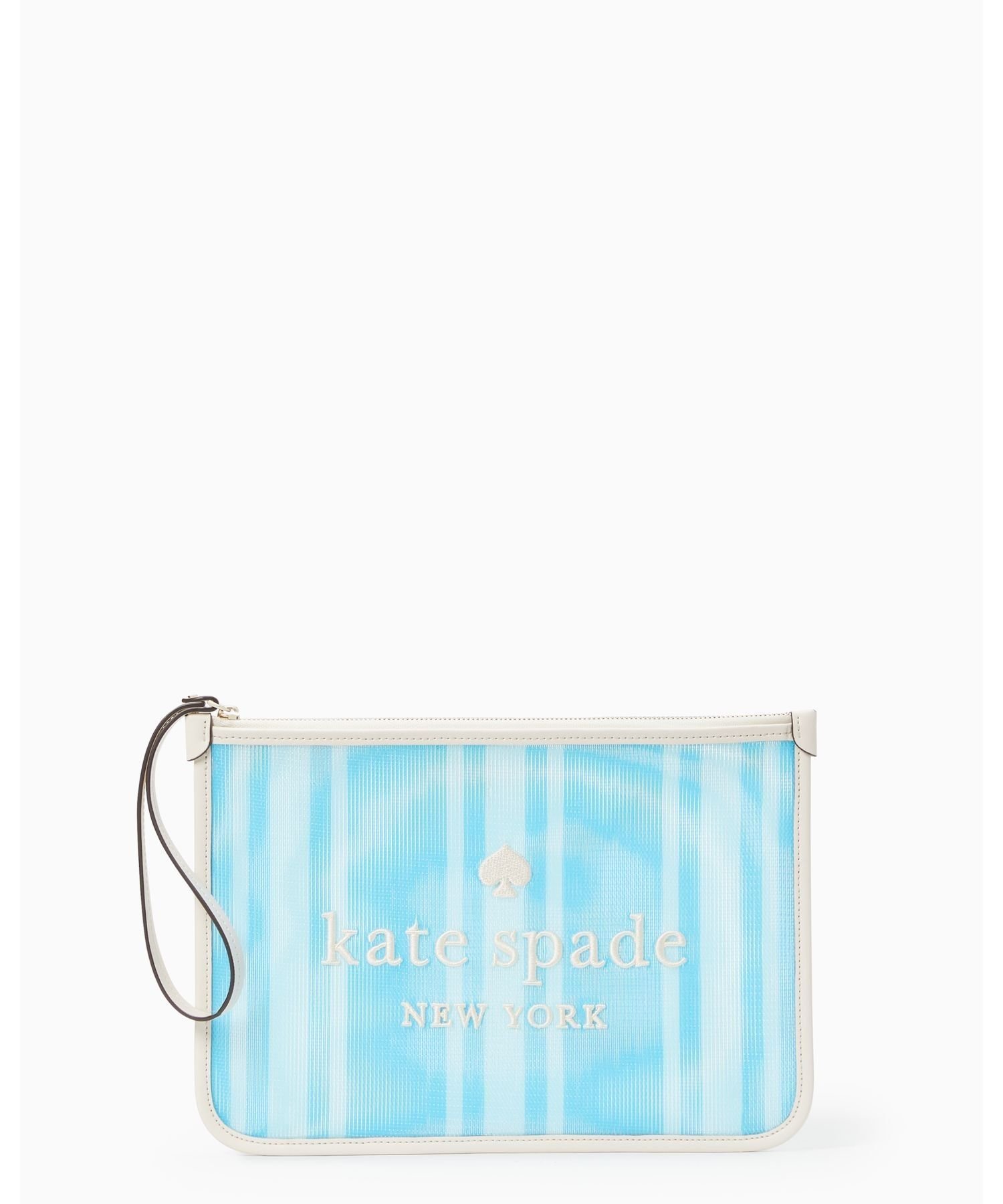 ケイトスペード ポーチ（レディース） 【SALE／70%OFF】kate spade new york エラ ビーチ チェア ストライプ メッシュ リスレット ポーチ ケイトスペードニューヨーク 財布・ポーチ・ケース ポーチ【送料無料】