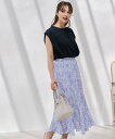 【SALE/50%OFF】any SiS 【2SET】コンパクトトップス*ミスティプリントスカート セットアップ エニィスィス ジャケット・アウター テーラード...