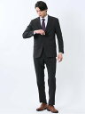 TAKA-Q ストレッチウォッシャブル レギュラーフィット 2ボタン2ピーススーツ ストライプグレー 【25SS】 メンズ セットアップ ジャケット ビジネス ...