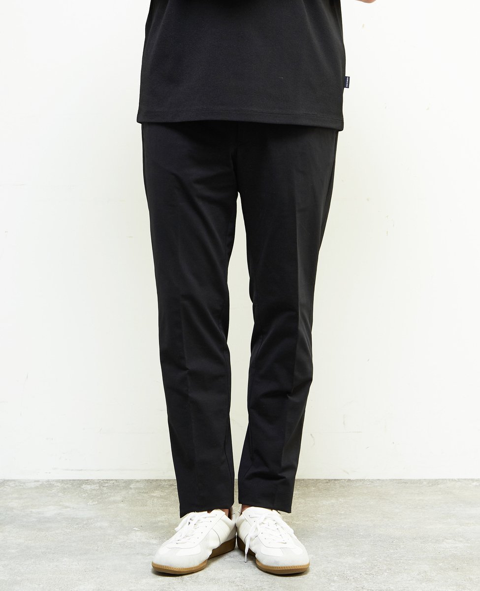 MEN'S MELROSE 【MASTER FRAME/マスターフレーム】PERFECTEX メッシュ テーパードイージーパンツ(セットアップ可) メンズメルローズ パンツ スラックス・ドレスパンツ ブラック グレー