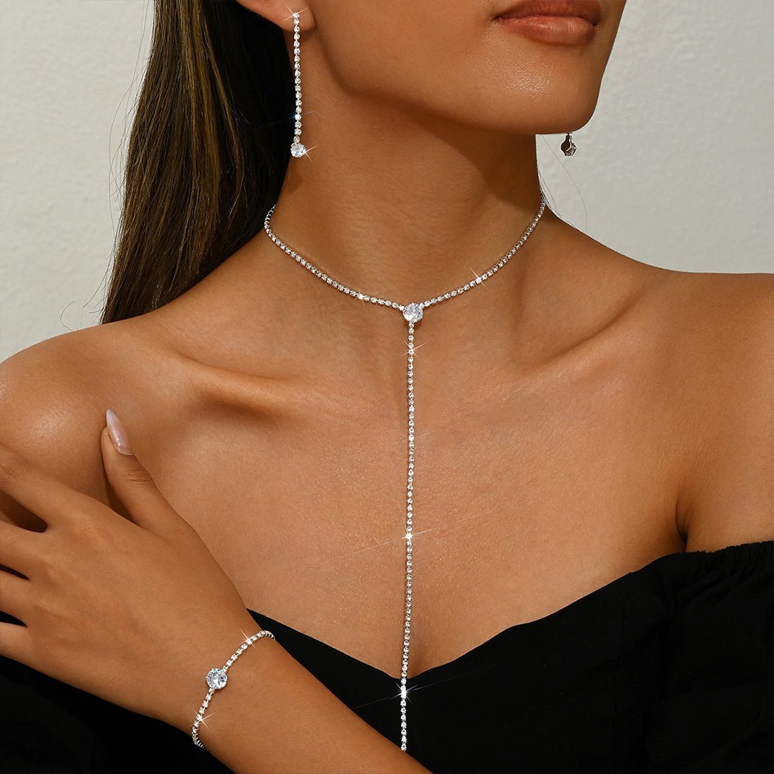 【SALE／23%OFF】Forcement 【4点セット】ネックレス・ブレスレット・両耳ピアスセット メゾンドラティール アクセサリー・腕時計 ネックレス シルバー
